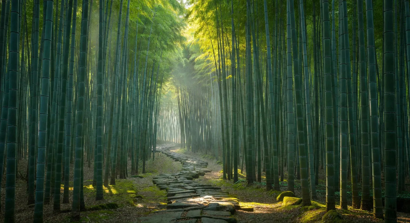 Kyoto Arashiyama bamboo forest path