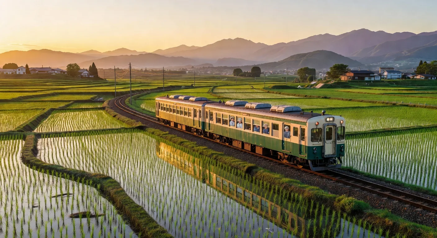 Local train Japanese countryside