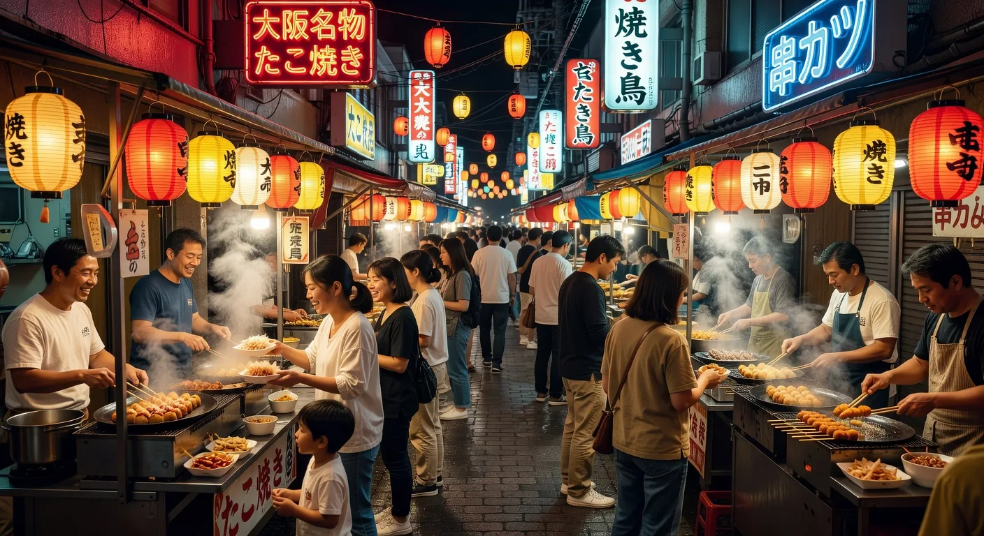 Osaka street food night market